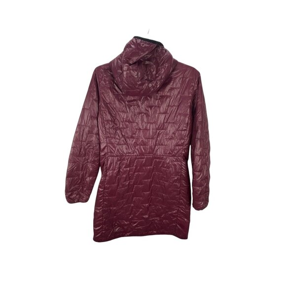 Helly Hansen Women's Maroon Quilted Hooded Jacket With Zippered Pockets Outdoor - Picture 3 of 9